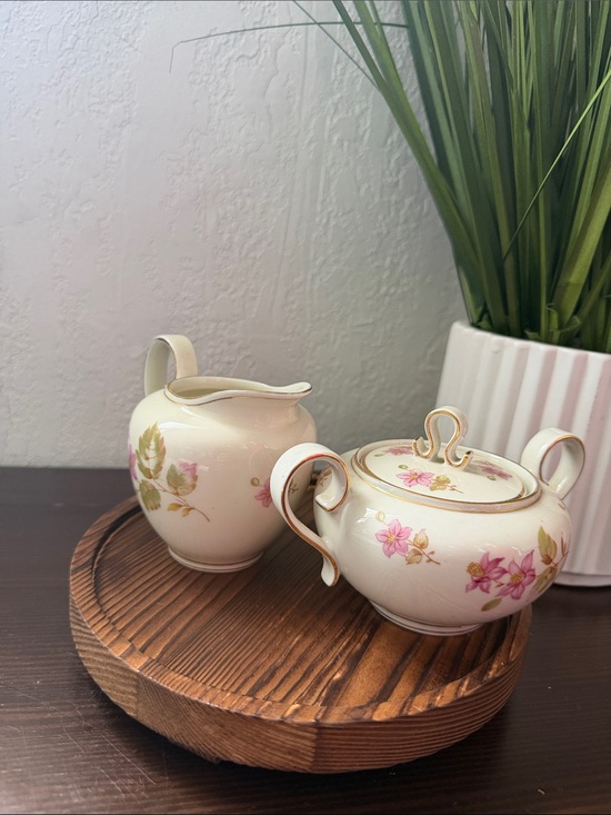 Krautheim Other - Franconia Krautheim selb Bavaria  set of Cream and Sugar with Pink Floral